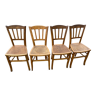 Set of 4 beech bistro chairs