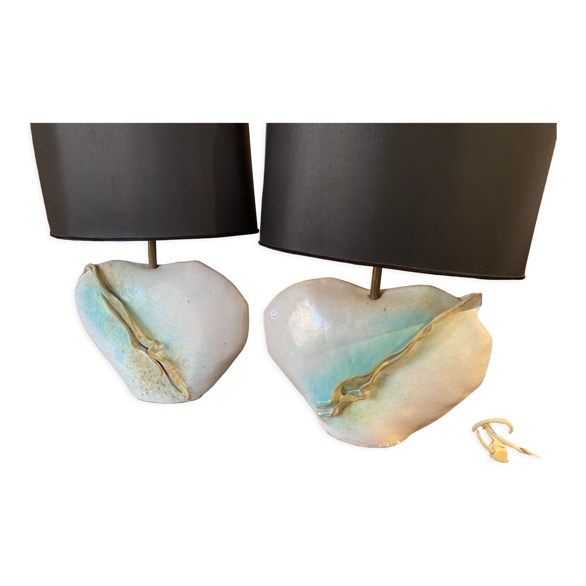 Pair of vintage porcelain lamps