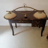 Lampe de billard en laiton et verre