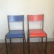 Paire de chaises d’école Mullca 510 vintage