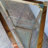 Neckline console metl gilded glass ep 1970
