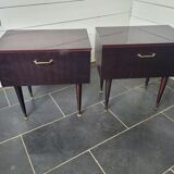 Pair of mahogany bedside tables