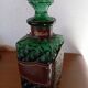 Old Emerald Green Leather Whiskey Bottle Carafe