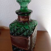 Old Emerald Green Leather Whiskey Bottle Carafe