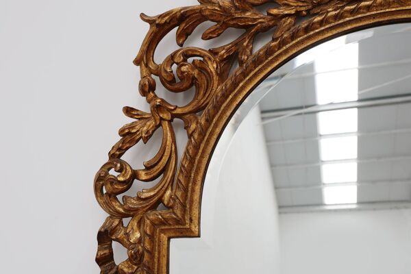 Grand miroir baroque doré du XXe siècle par Deknudt, Belgique