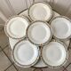 set of 6 flat plates Terre de Fer St Amand model "Molière" XXth