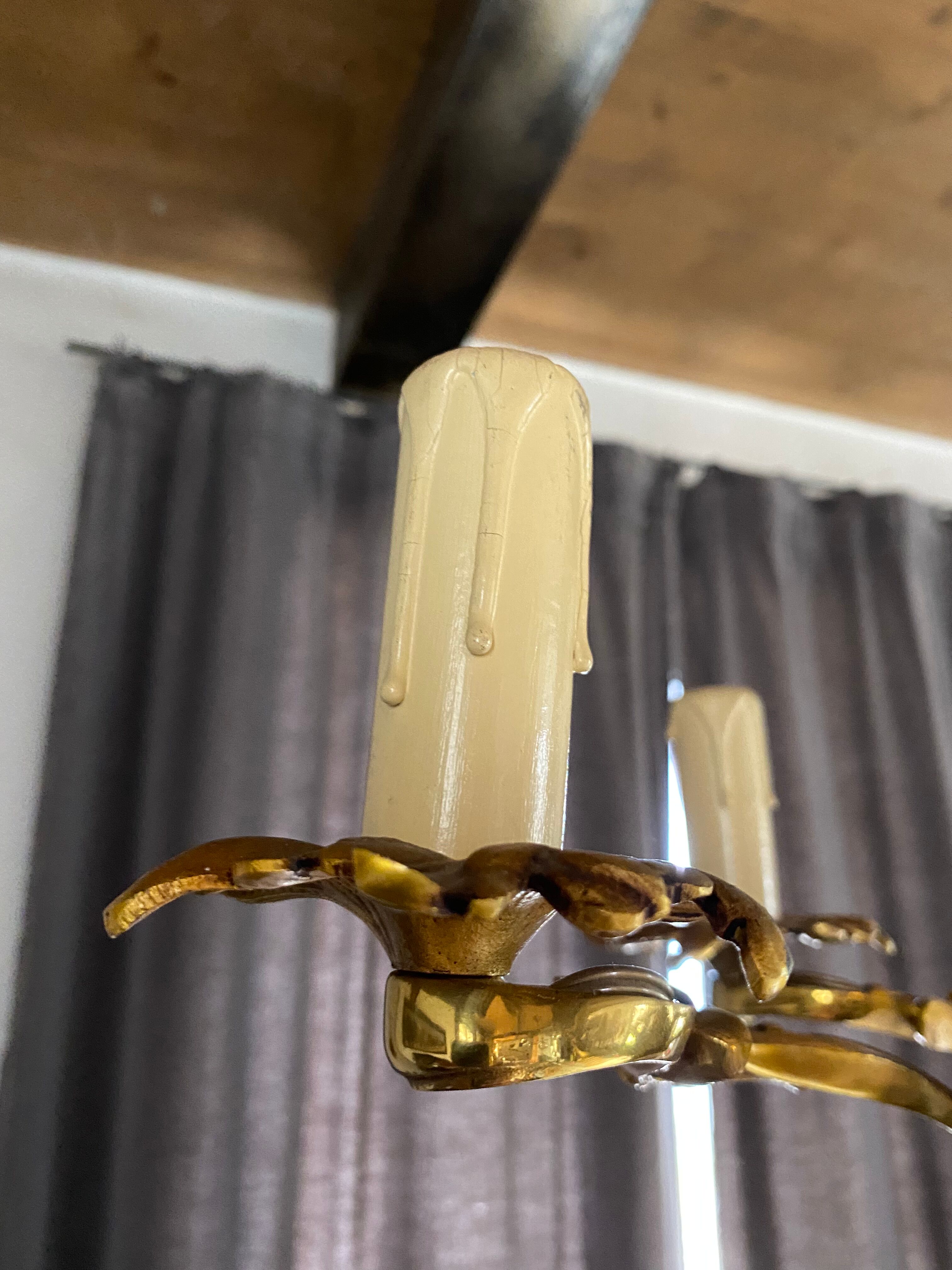 Gilded bronze chandelier Louis XV