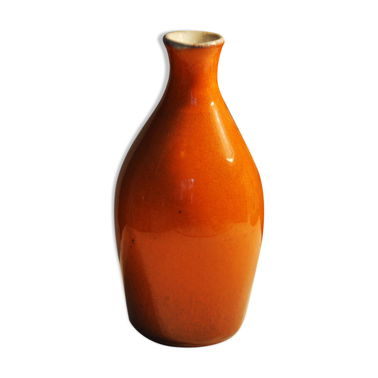 Vase céramique allemande orange