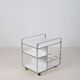 Italian postmodern serving trolley with sleek design, 1980s