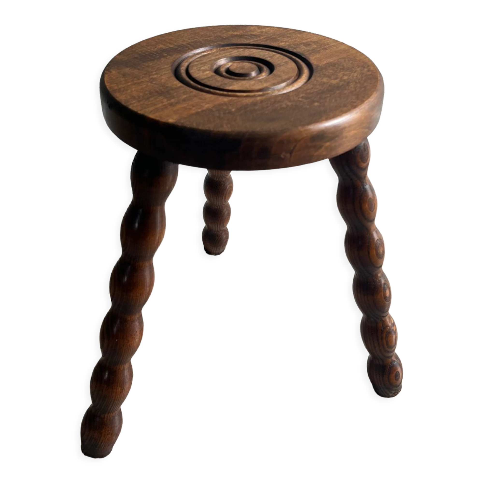 Tabouret tripode bois