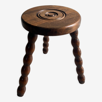 Wooden tripod stool