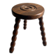 Tabouret tripode bois