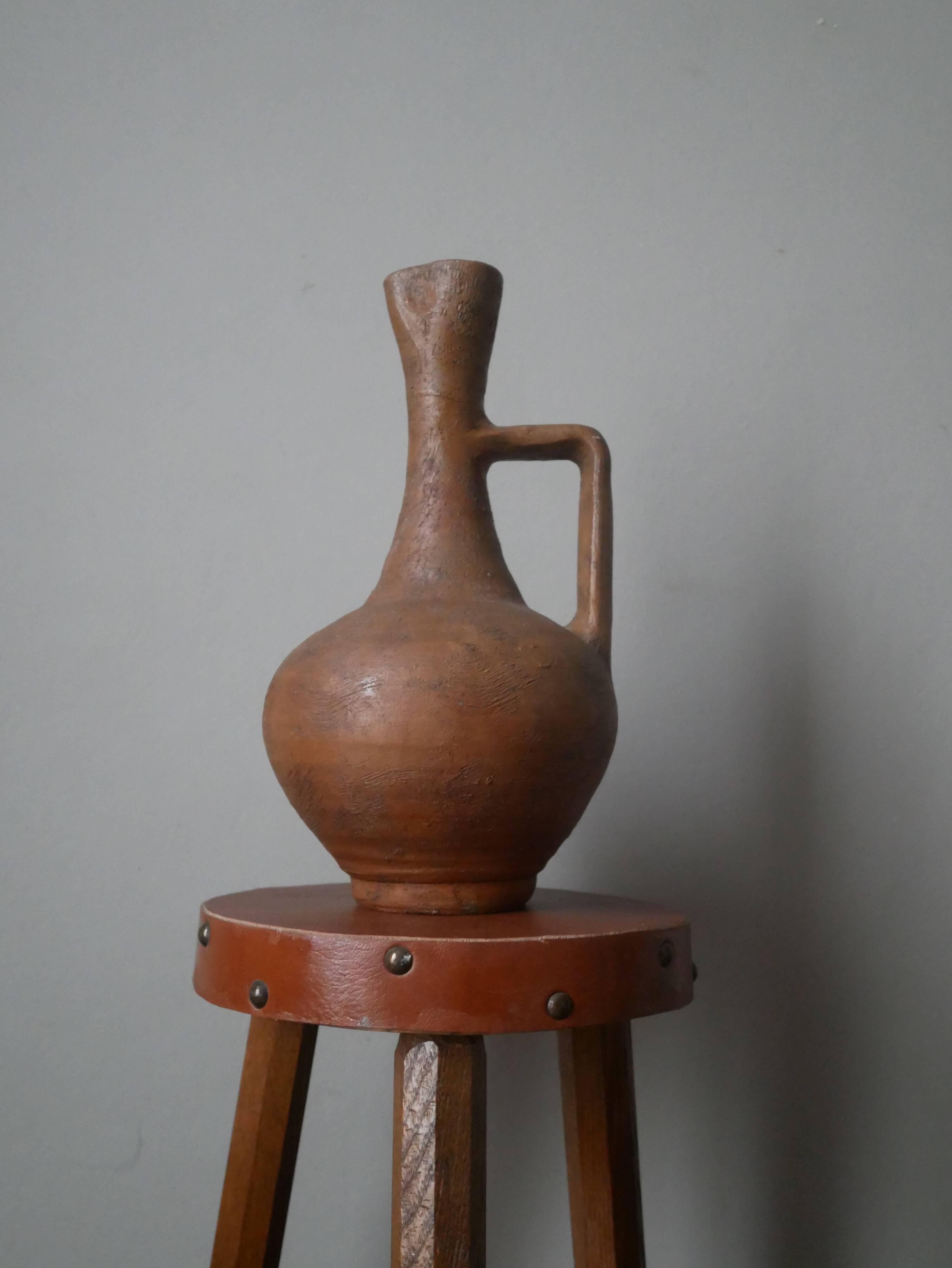 Ceramic jar pottery handmade terracotta vase soliflore decoration countryside slow