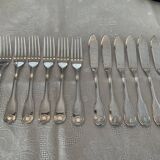 Set of 12 fish cutlery Christofle model Vendome