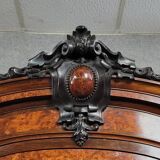 Parisian mirrored armoire in Louis XVI style in rosewood and elm burl