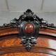 Armoire Parisienne a miroir style Louis XVI en paliisandre et loupe d'orme