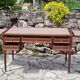 Double-sided mahogany flat desk in louis xvi style