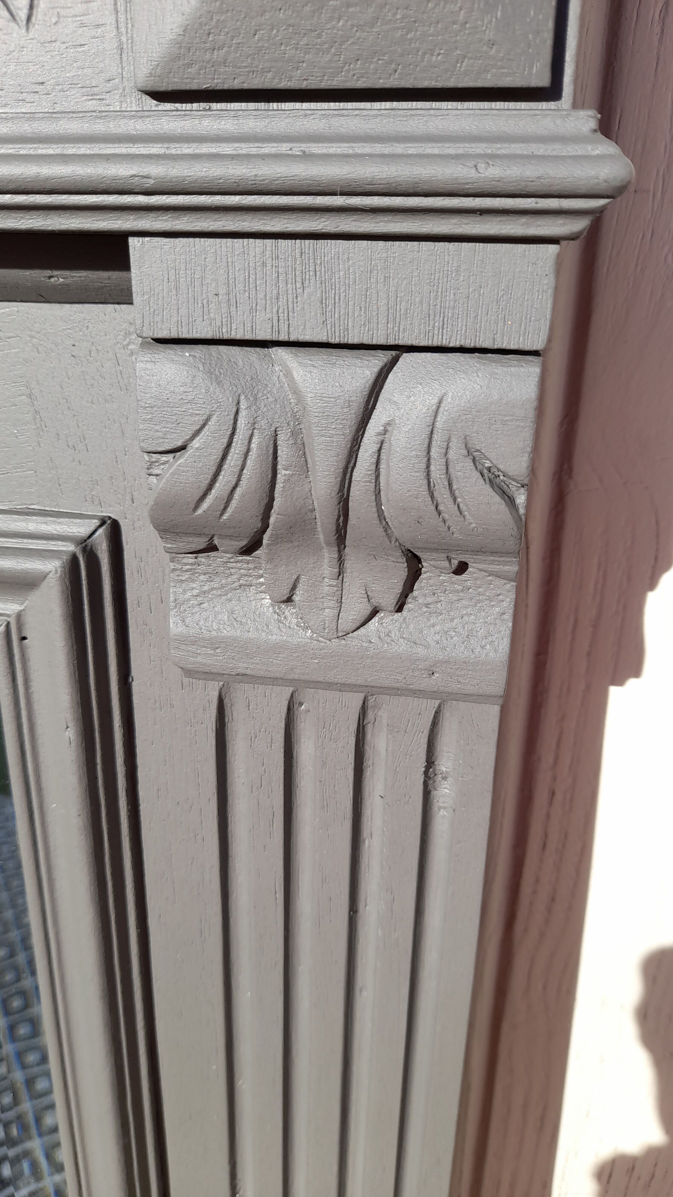 Beveled trumeau mirror