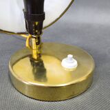 Pair of Art Deco Adjustable Brass Table Lamps, 1930s Czechoslovakia