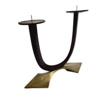 Art Deco style 2-armed candleholder, Germany, 1950s