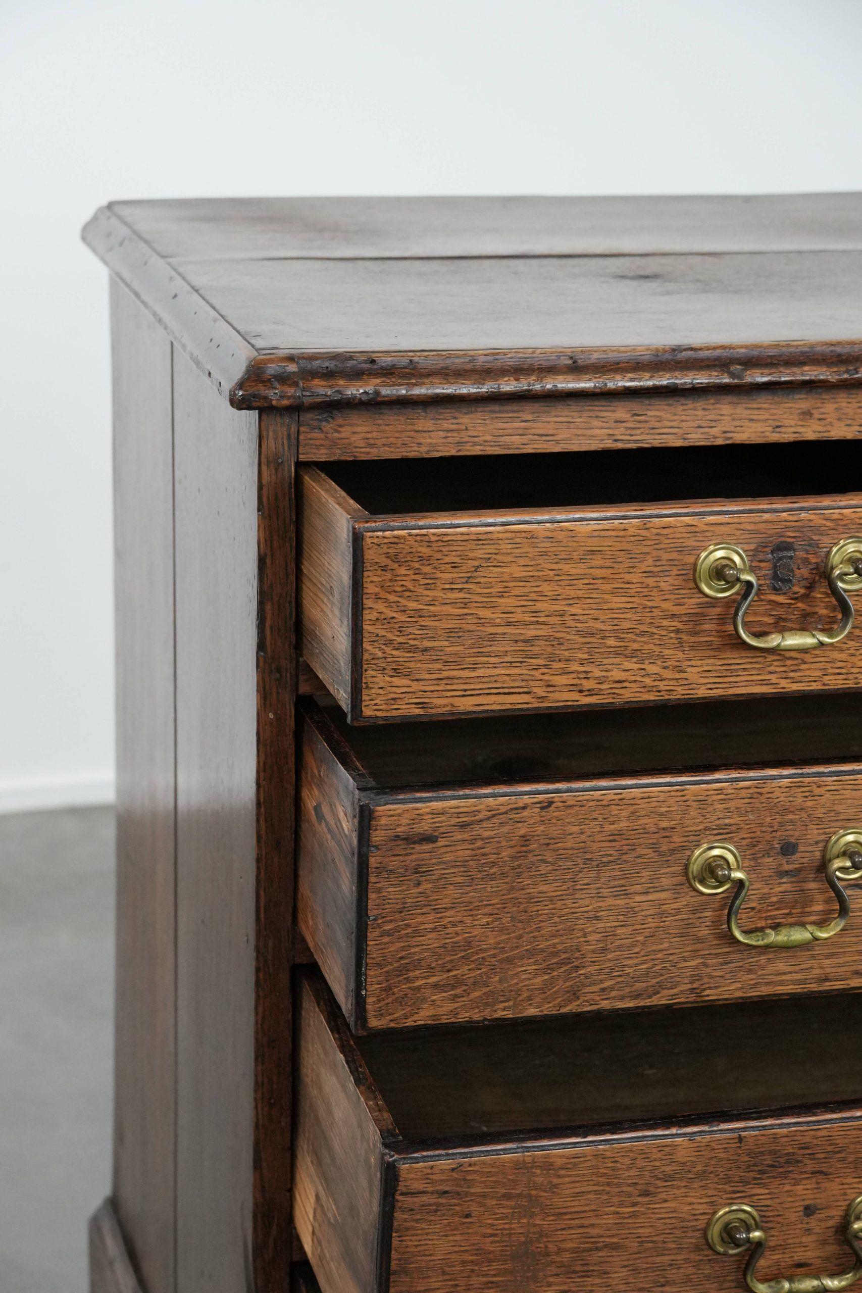 18th-century English antique oak commode