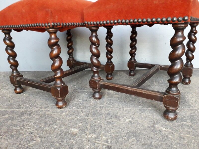 Low stool footrest style Louis XIII ep 1940