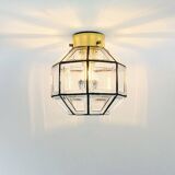 Mid-Century Glass Flush Mount/Ceiling Light from Limburg, Germany, 1960s
