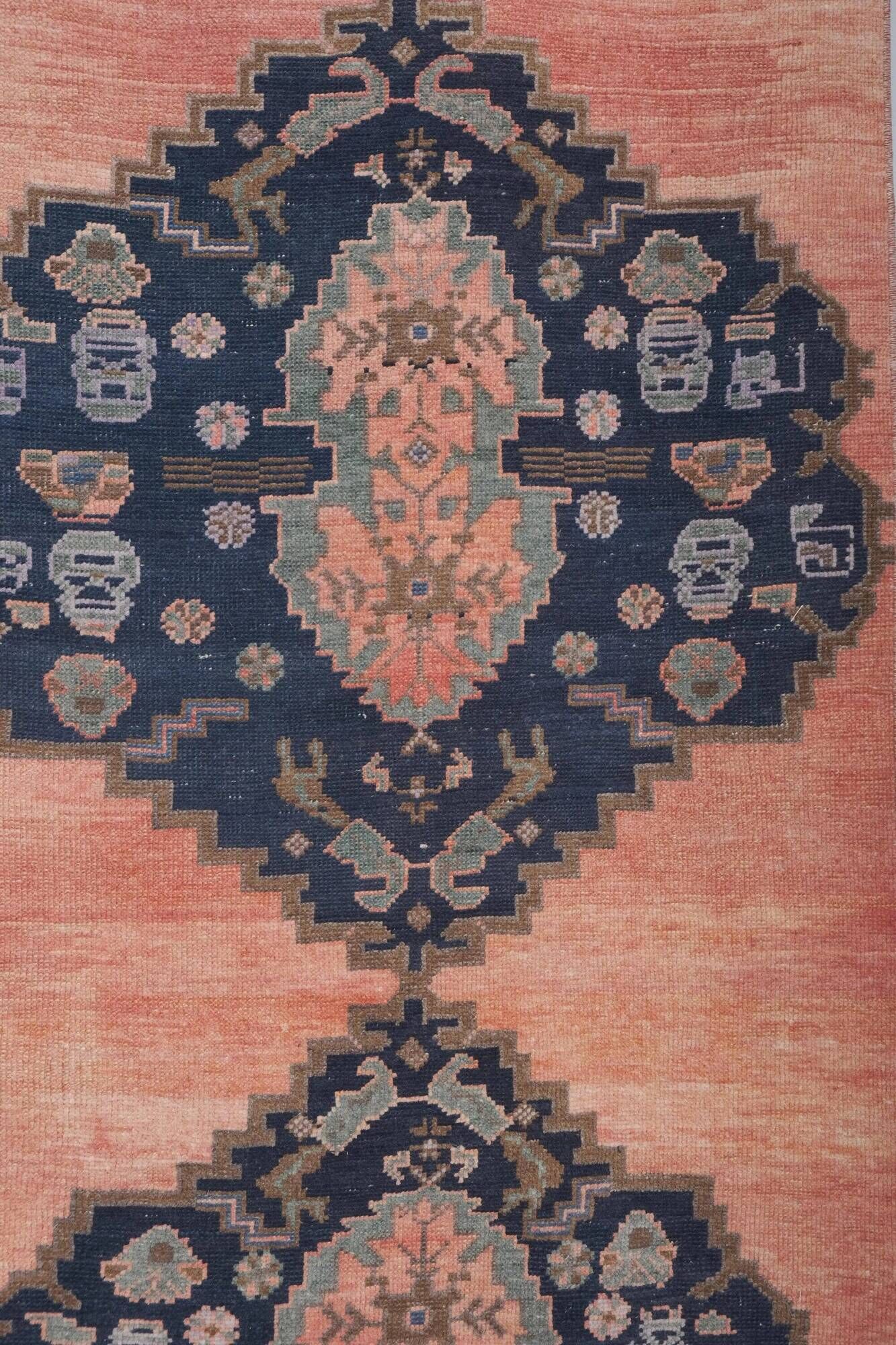 Tapis de couloir turc vintage