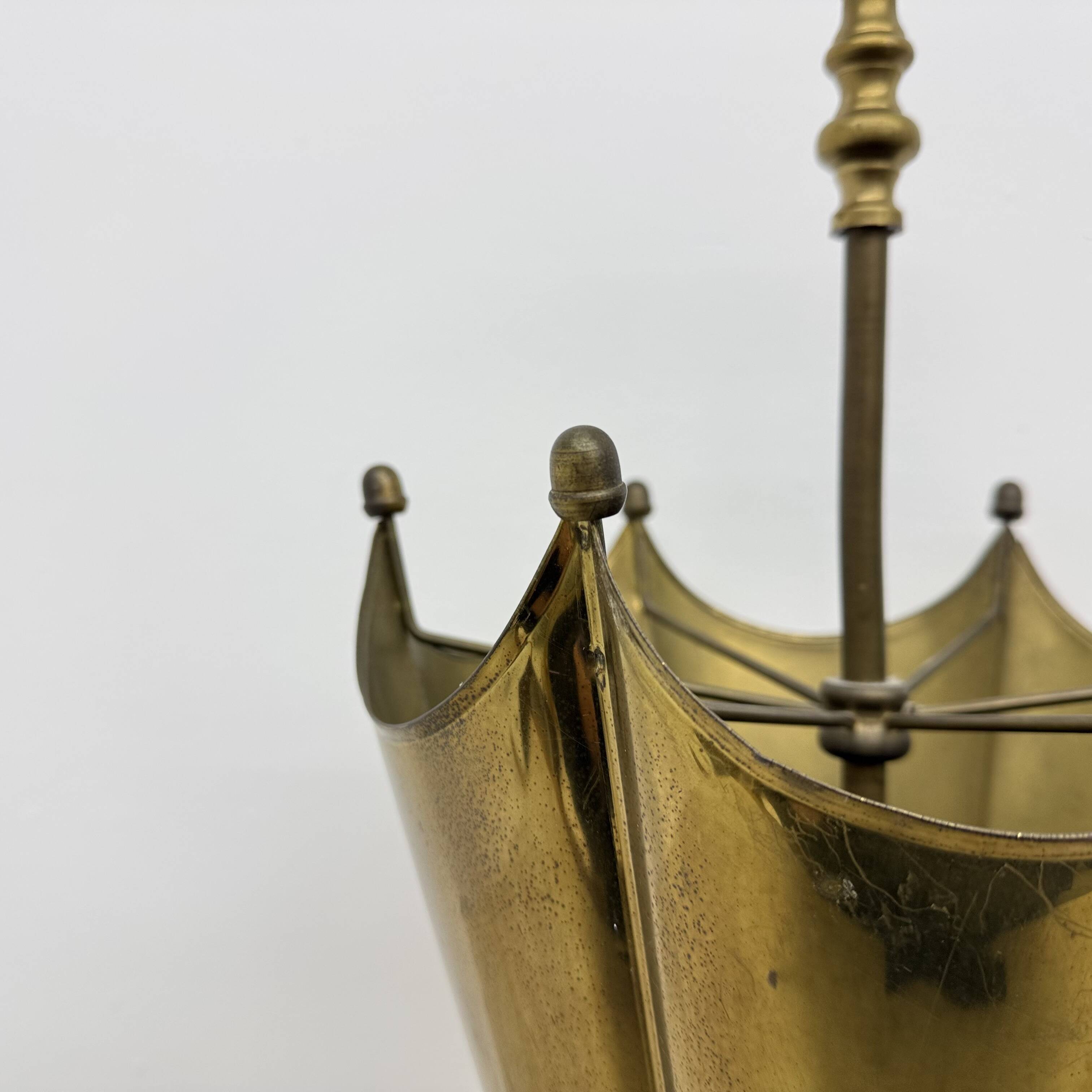 Mid-century design brass umbrella stand , 1970’s