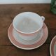 Set of 2 cups with saucers Luneville