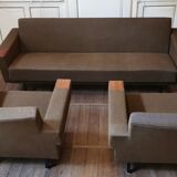 Danish Club armchairs 60s 70 khaki