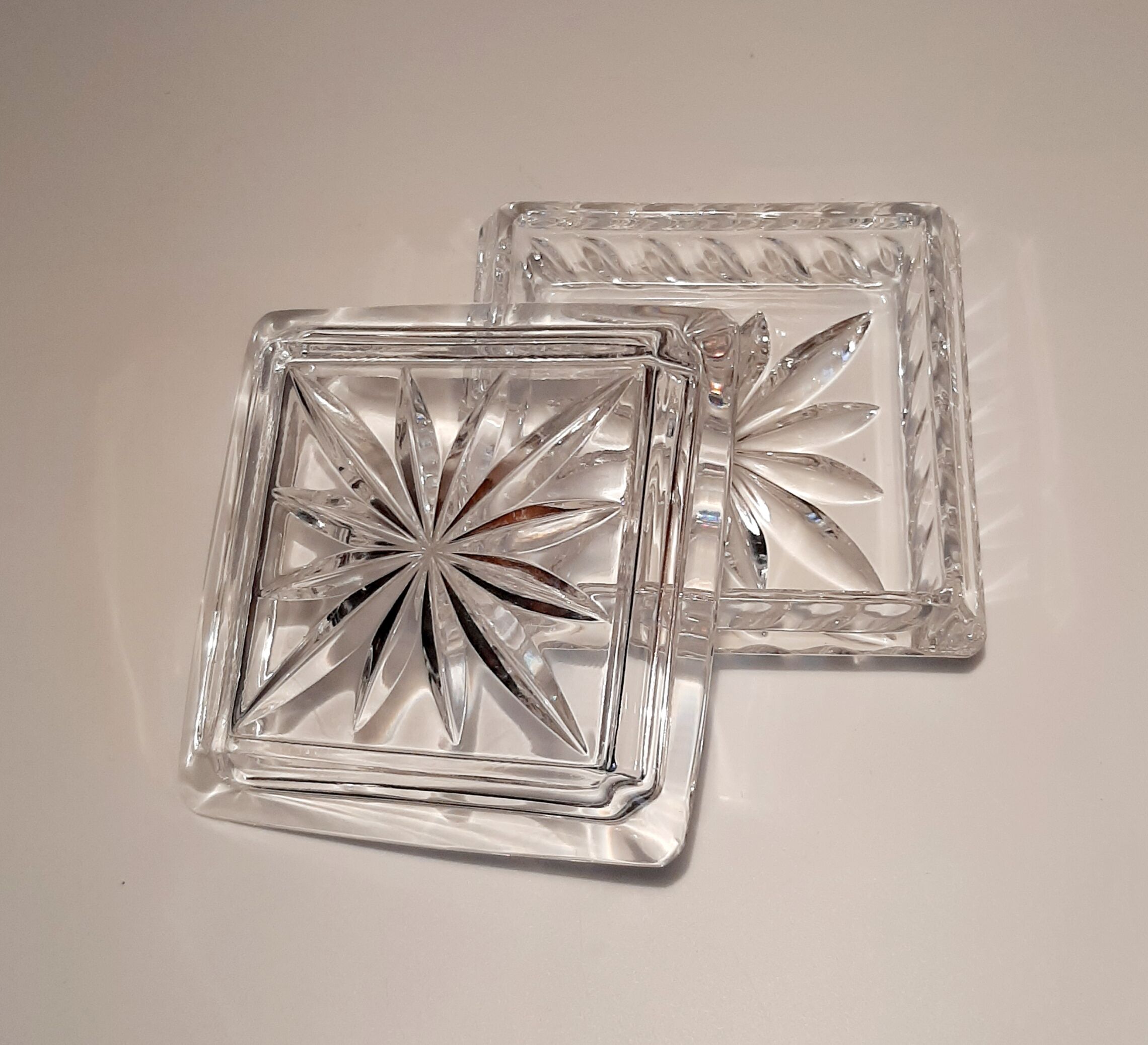 Crystal art deco jewelry box