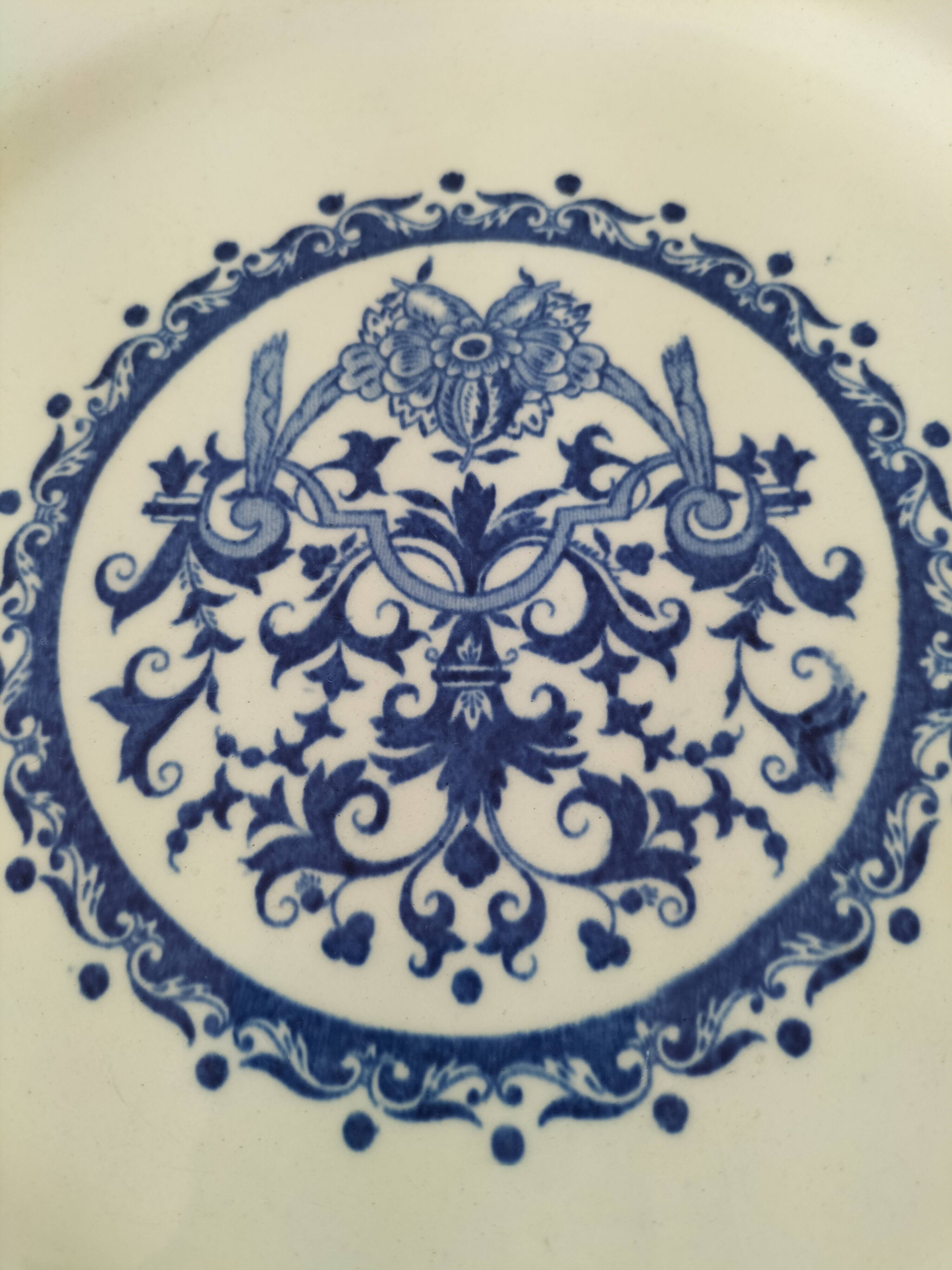 Gien plate – Rouen decor with tapered valances – Old stamp 1920