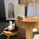 Rattan pendant lamp in the shape of a flower