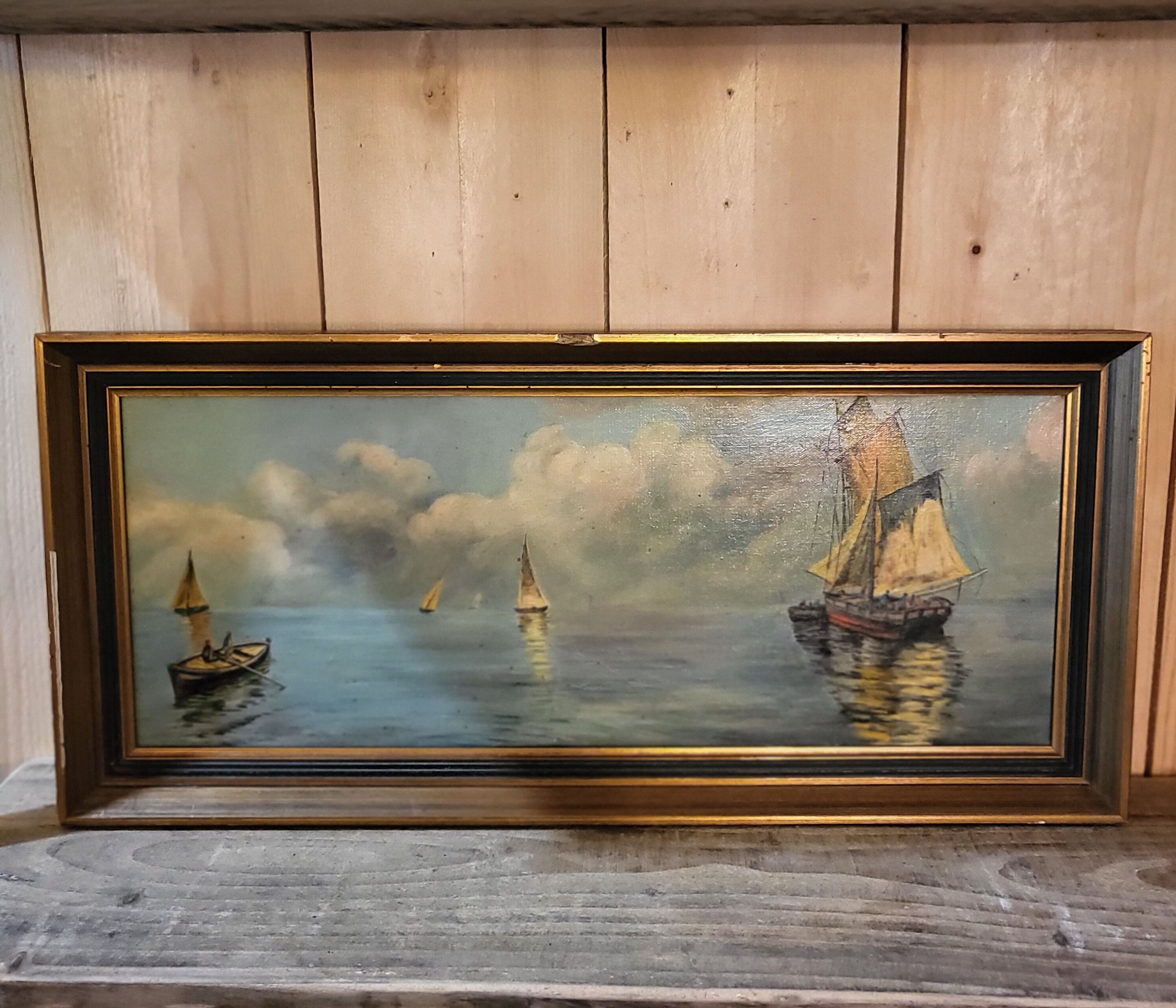 Oil on marine canvas