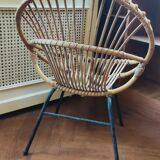 Vintage rattan armchair