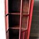 2-door red cabinet