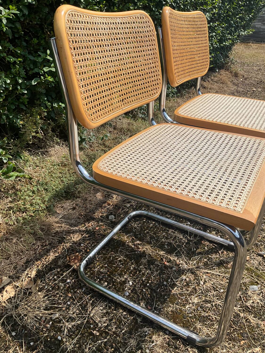 Pair of Marcel Breuer Cesca B32 chairs