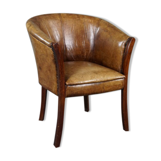 Multifunctional cowhide convertible chair side chair