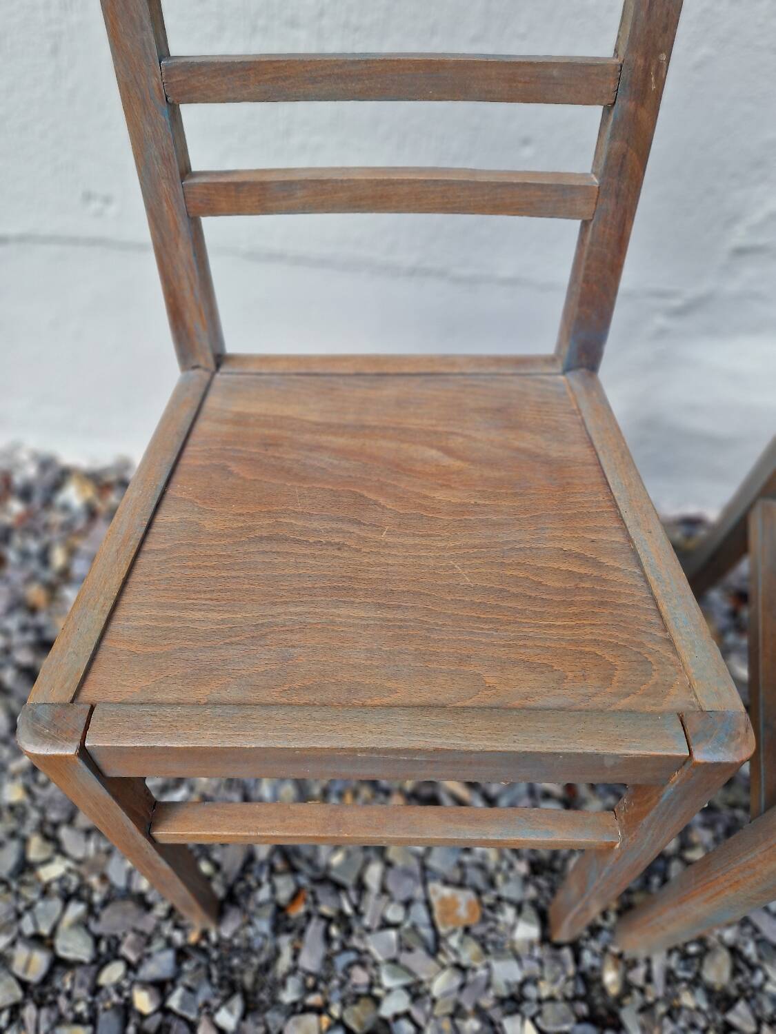 Pair of refurbished vintage bistro chairs