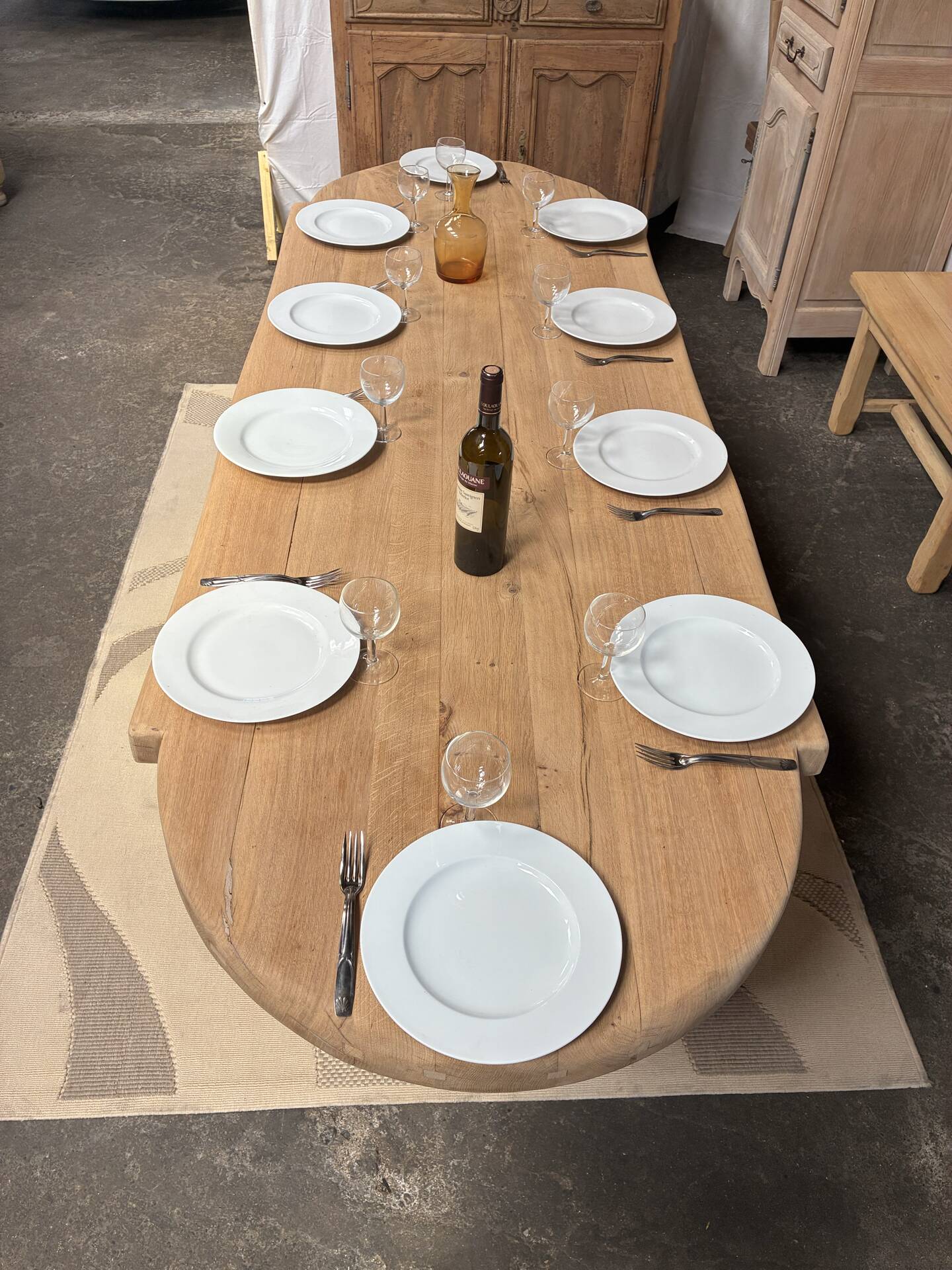 Monastery table in solid oak