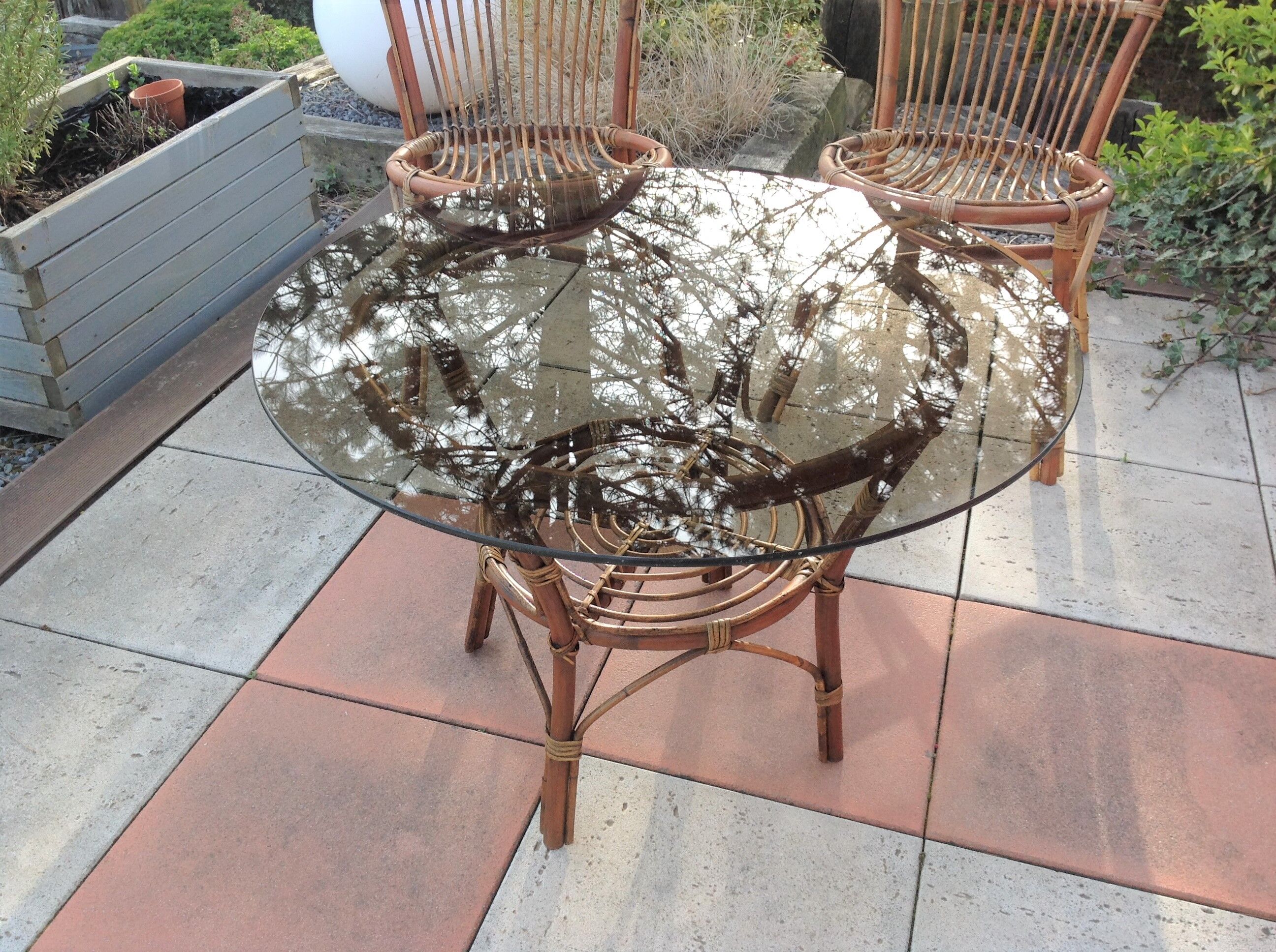 Rattan garden furniture / vintage 60s-70s