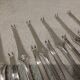 6 silver-plated lobster picks by Christofle, Perles pattern