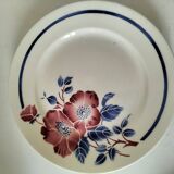 Set of three ironstone plates K & G Lunéville model Régine - 1950s