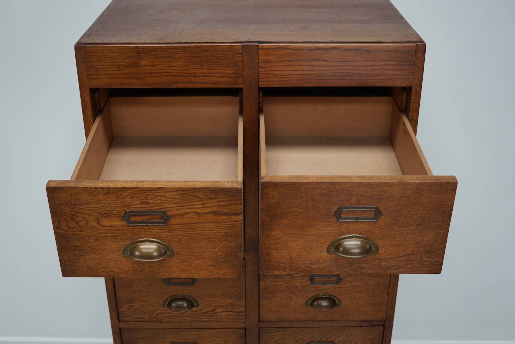 Vintage Dutch Oak Apothecary / Filing Cabinet, 1930s