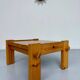 Vintage brutalist coffee table Swedish pine design Yngve Ekström Swedese