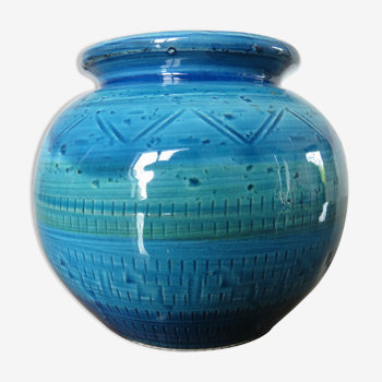 Ceramic pot cover Rimini Blue 60s