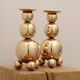 Pair of Swedish Brass Candle Holders, Mid-Century Style, Signed Gusum, Dated 1982