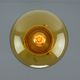 Vintage Mid-Century Modern Industrial Amber Glass And Brass Metal Lamp