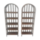 Pair of rattan shelves